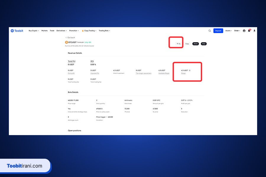 معاملات فیوچرز در صرافی توبیت