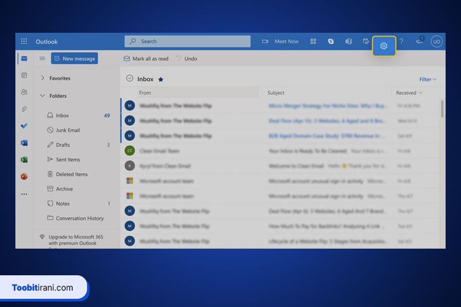 راهنمای گامبهگام اضافه کردن Toobit به لیست سفید ایمیل