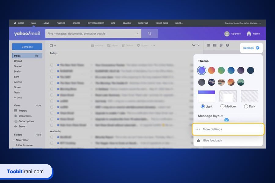 راهنمای گامبهگام اضافه کردن Toobit به لیست سفید ایمیل