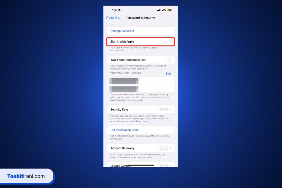 آموزش گام به گام بازنشانی Apple ID در صرافی توبیت